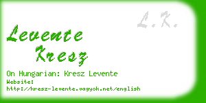 levente kresz business card